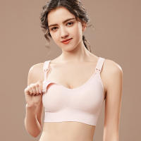 Sujetador de lactancia para madre, Bralette posparto sin costuras, color rosa, M - details 5