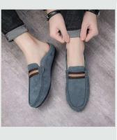 Nuevos hombres jóvenes PU terciopelo cuero antideslizante vestido plano transpirable medias zapatillas verano primavera otoño zapatos casuales - details 6