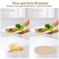 Remaches de 7 pulgadas para platos calientes, ollas y sartenes calientes, 4 almohadillas calientes resistentes al calor, soportes para ollas para encimeras de cocina, Mesa - details 3