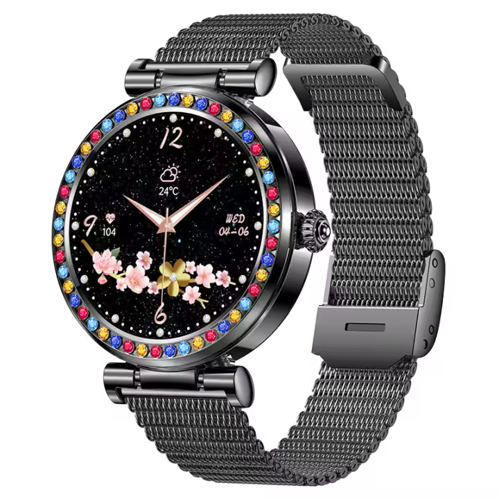 Reloj inteligente para mujer, reloj inteligente SANLEPUS con pantalla HD de 1,27 ", llamadas Bluetooth, notificaciones, monitoreo de salud y sueño, - 1