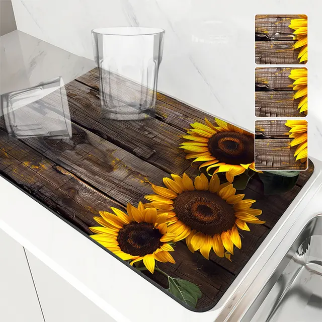 1 Uds. Almohadilla de drenaje para baño, mantel individual para grifo de cocina, 40-60cm - 1