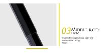 Paraguas grande de doble capa para hombre y mujer, sombrilla resistente a la lluvia y al viento, portátil, 3 pliegues, 130cm - details 16