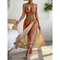 2025 Bikini con cuello cruzado, traje de baño hueco y vestido de playa, traje de baño sexy de 3 piezas para mujer, ropa de playa acolchada, natación de verano - details 17