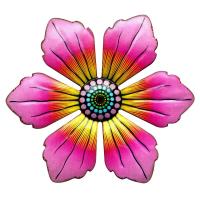 Escultura de decoración del hogar para interiores y exteriores, arte de hierro, colgante de pared, adorno de flores de Metal, artesanía de jardín - details 5