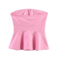PB & ZA 2025 estilo dulce simple temperamento decoración de lazo fuera del hombro tubo top novedad de verano ropa de mujer - details 2