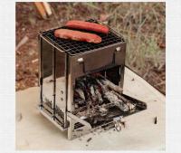 Mini leña de acero inoxidable para acampar, hacer picnic, estufa de carbón plegable, parrilla de barbacoa calentada al aire libre - details 9