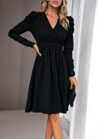 Elegante Vestido de Midi para Mujer Color Sólido, Estilo A Línea, Primavera Otoño 2025 - details 9