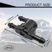 Válvula de retención para limpiaparabrisas de coche, reemplazo de boquilla de limpieza de 3 puertos 8532128020, accesorio de conector de limpieza de tubería de pulverización de limpiaparabrisas, Compatible con Toyota Lexus (negro), 2 piezas - details 0