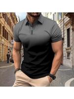 POLO de hombre, gran venta de polos de hombre con estampado de cremallera, rayas de tela plana, camisa POLO. - details 6