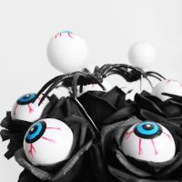 10 Uds. De decoración divertida para fiesta de Halloween, globo ocular rosa aterrador, flor falsa, simulación de flor de rosa Artificial, decoración de Halloween - details 16