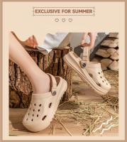 Zuecos de mujer 2024, novedad, sandalias de plataforma gruesa, cómodas pantuflas de moda, sandalias de playa de verano - details 5