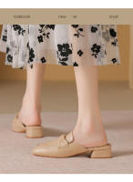 Zapatillas casuales de mujer de 3 cm, geniales zapatillas de tacón plano con zapatos individuales de cuero genuino. - details 15