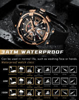 Reloj de Hombre Moderno – Carátula Hueca Flotante, Impermeable, Estilo Casual - details 7