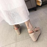 Sandalias de plataforma de gran tamaño con tacón de cuña, estilo nuevo de verano 2025, zapatos romanos de suela gruesa que realzan la altura para mujer - details 4