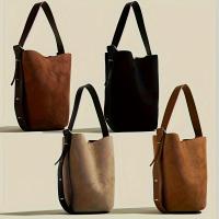 Bolso de Hombro de Cuero Mate con Cierre de Hebilla Bolso Cruzado Versátil para Mujeres - details 1