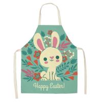Delantal de lino con estampado Floral para adultos y niños, delantal de dibujos animados de plantas, accesorios de cocina para el hogar - details 5
