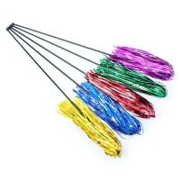 Varita de juguete con cinta colorida para gatos, varita de plástico para mascotas, juguete interactivo, 5 piezas - details 2