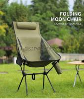 Silla con respaldo alto, ligera para acampar con reposacabezas, silla plegable portátil estable para acampar al aire libre, viaje de senderismo - details 0