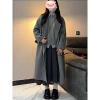 Abrigo de Lana para Mujer de Alta Gama con Estilo Hepburn Corto Tendencia de Invierno Casual con Forro de Seda - details 4