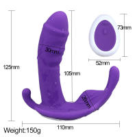 Vibrador multifrecuencia para Mujer, dispositivo de control remoto inalámbrico, con hueco de salto de mariposa, para adultos - details 3