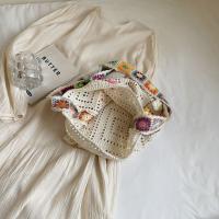 Bolso de hombro tejido bohemio, estilo étnico, gran capacidad, bandolera de ganchillo bohemio, estilo perezoso, bolso tejido informal calado - details 4