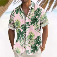 Camisa hawaiana de manga corta con estampado de coco en 3D, ropa de playa informal de verano, camisa holgada de gran tamaño para hombre - details 3