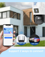 Cámaras de vigilancia exterior 360 grados doméstico wifi Internet remoto inteligente Visión nocturna alarma vigilancia - details 11