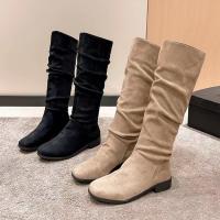 Botas largas informales para mujer, zapatos planos a la moda - details 6