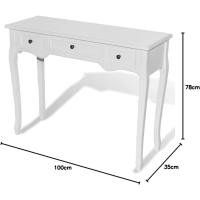 Mesa de entrada recibidor consola 3 cajones madera MDF mesa auxiliar pasillo vestíbulo comedor teléfono llaves mueble aparador tocador - details 19
