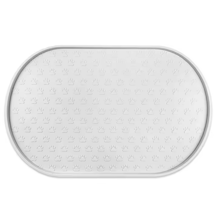 Dog Food Mat Pet Placemat Cat Bowl Pad Cats Drinking Feed Mats Easy to Clean Non-Slip Silicone Round Pet Feeding Water Supplies - 1