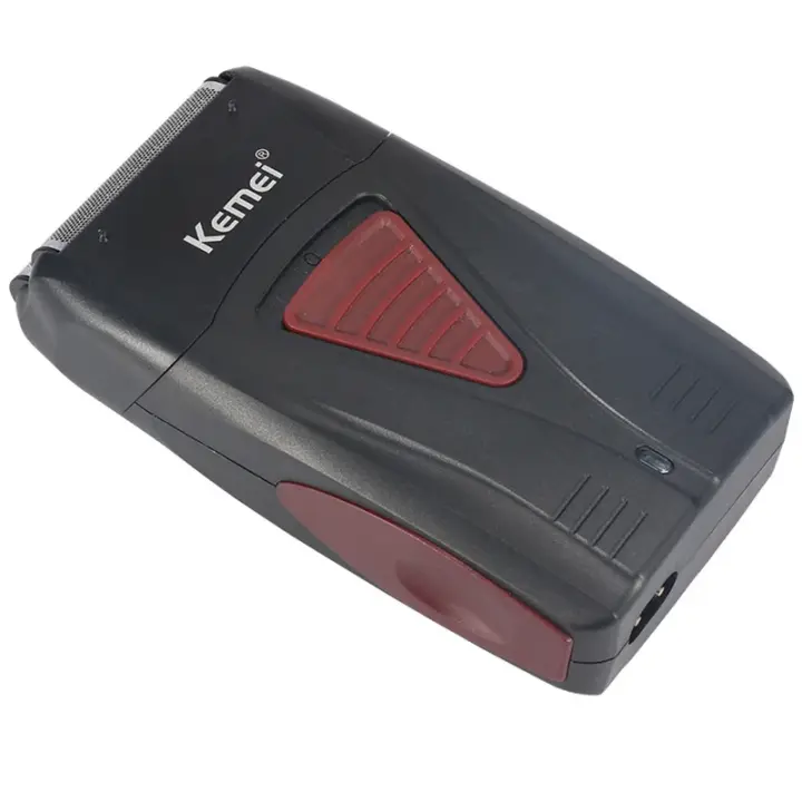 Kemei-maquinilla de afeitar eléctrica inalámbrica, afeitadora profesional recargable, máquina de afeitar para peluquero, doble red recíproca, KM-3381 - 1