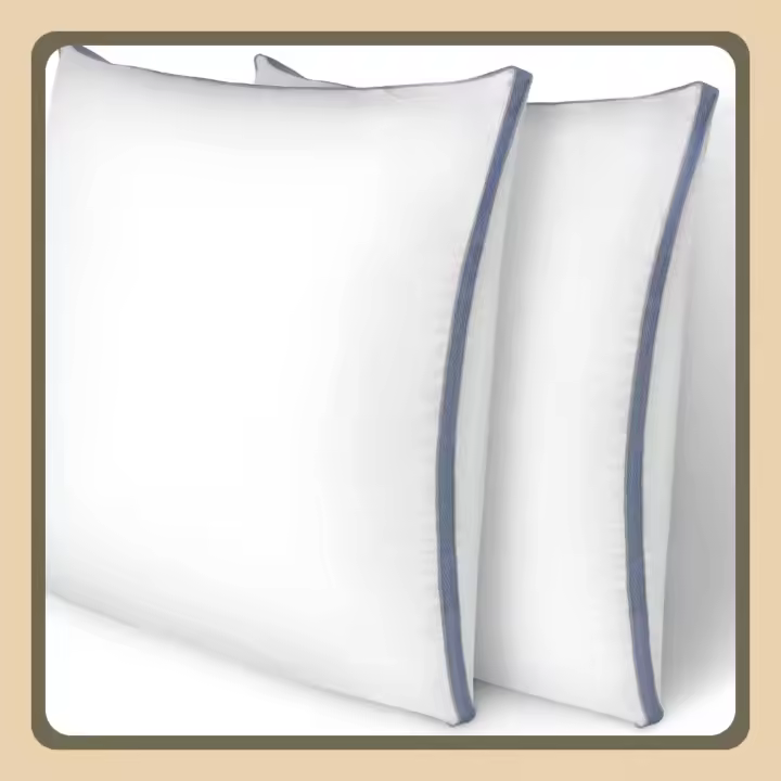 Almohada de 80 x 80, juego de 2 almohadas lavables de microfibra, 1500 g de apoyo, almohada transpirable, adecuada para dormir de lado, de espalda y boca abajo, color blanco - 1