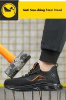 Botas altas para hombre, zapatos de seguridad de cuero para trabajo con punta de acero y antiperforación, zapatos impermeables - details 7