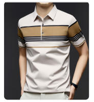 Polo de Seda de Hielo para Hombre Camiseta de Manga Corta de Verano Estilo de Padre Mediano - details 4