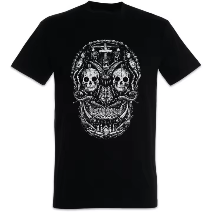 Camiseta de calavera mexicana I para hombre - 1