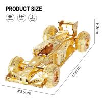 Piececool Building Racing Car 3D Metal Puzzle Asamblea Modelo Kits Juguete Creativo - details 12