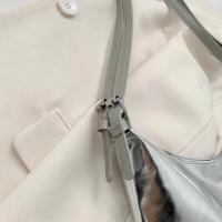 Bolso de Mano de Lujo para Mujer Asa Superior de PU Diseño Informal de Cuero Plateado y Dorado - details 8