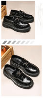 Nuevos zapatos de cuero para hombres, mocasines de plataforma que realzan los zapatos casuales de cuero - details 6