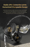 QKZ x HBB Wired Earphone 10mm Titanium-Coated Diaphragm HiFi 3.5mmAUX In-Ear Monitor Headset Semi-open Cavity CNC Aluminum Alloy - details 13