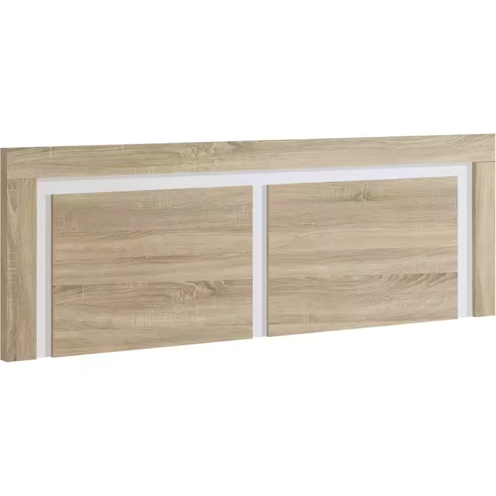 Cabecero Cama 150 en Roble y Blanco (Largo 155 cm/Alto 60 cm/Grosor 3 cm) - 1