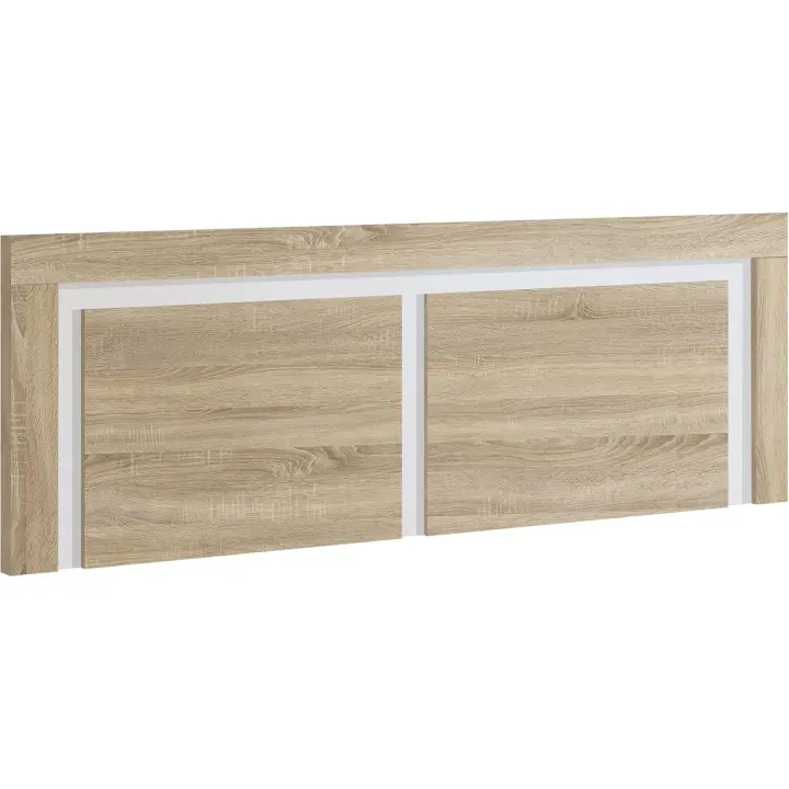 Cabecero Cama 150 en Roble y Blanco (Largo 155 cm/Alto 60 cm/Grosor 3 cm) - 1