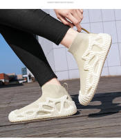 Calcetines altos de marca para hombre, zapatos deportivos antideslizantes para jóvenes a la moda, zapatos para caminar transpirables informales para exteriores, zapatillas de deporte para parejas - details 17
