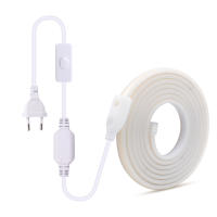 Tira de luces LED COB de neón, cinta de diodo impermeable con interruptor, enchufe de alimentación de la UE, CA de 220V, 288LED/m, FOB de alta densidad, RA90 - details 4