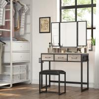 Tocador con Espejo Plegable de 3 Piezas Soporte para Secador de Cabello - details 2
