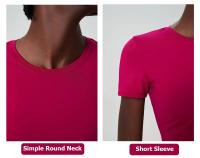Conjunto deportivo de dos piezas para mujer, ropa deportiva corta de Color liso, transpirable, secado rápido, traje para correr - details 3
