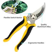 Herramientas de jardín de acero inoxidable, juego de herramientas con tijeras de podar, paleta, trasplantador, rastrillo de mano, guantes de jardinería (750, 5) - details 4