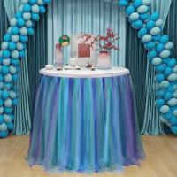 Mantel de Mesa Ajustable de Tul Diseño de Arcoíris Suave en Malla Ideal para Cumpleaños, Bodas - details 2