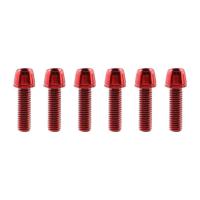 6 unids/set tornillos de manillar de bicicleta chapados en titanio M5 * 17MM perno de pinza de freno de disco de bicicleta de acero inoxidable perno de fijación colorido - details 9