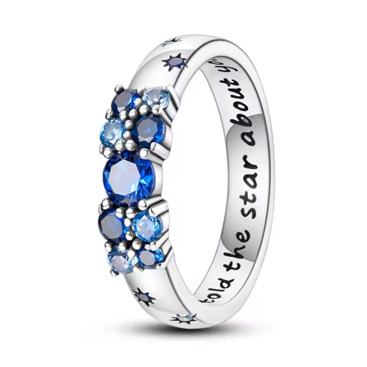 Anillos de Plata de Ley 925 para Mujer, sortija de cerccled colorida with shape de Luna y Estrella, joyería fina para Boda, Compromiso, juegos - 1