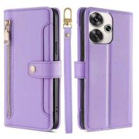 Cuero magnético multifuncional para Xiaomi Redmi Turbo 3/POCO F6, funda protectora con cremallera, de moda - details 1
